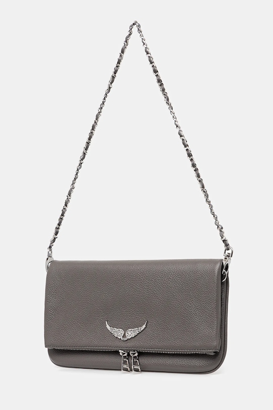 Δερμάτινη τσάντα ZADIG&VOLTAIRE LWBA00001 γκρί AA00