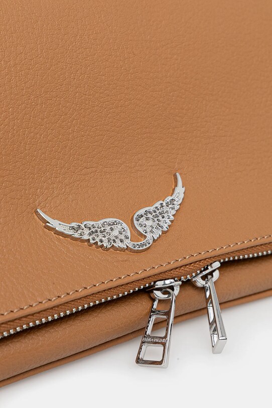 Kožená kabelka ZADIG&VOLTAIRE hnedá LWBA00001