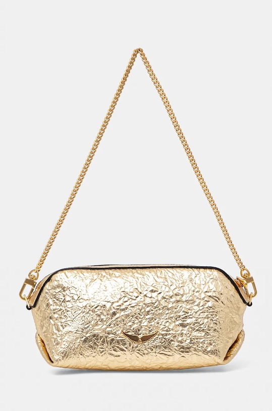 ZADIG&VOLTAIRE torebka skórzana nie mieści A4 złoty LWBA02570
