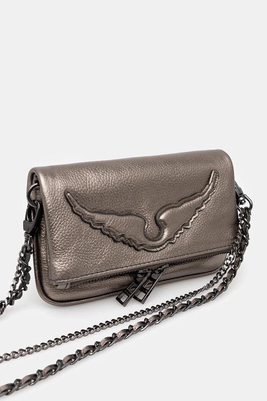 Δερμάτινη τσάντα ZADIG&VOLTAIRE LWBA02561 ασημί AW24