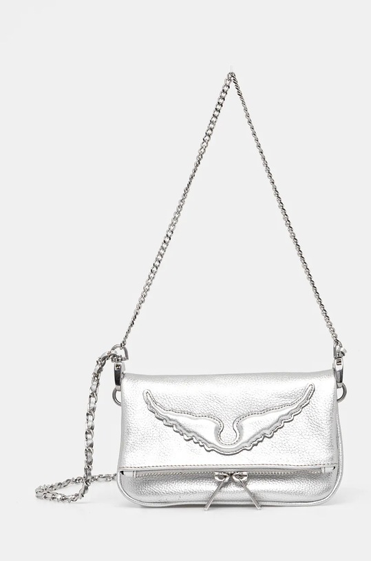 ZADIG&VOLTAIRE torebka skórzana aplikacja srebrny LWBA02561