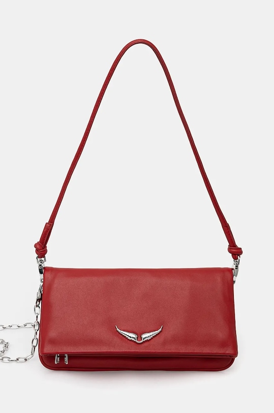 Кожена чанта ZADIG&VOLTAIRE гладка кожа червен LWBA02411