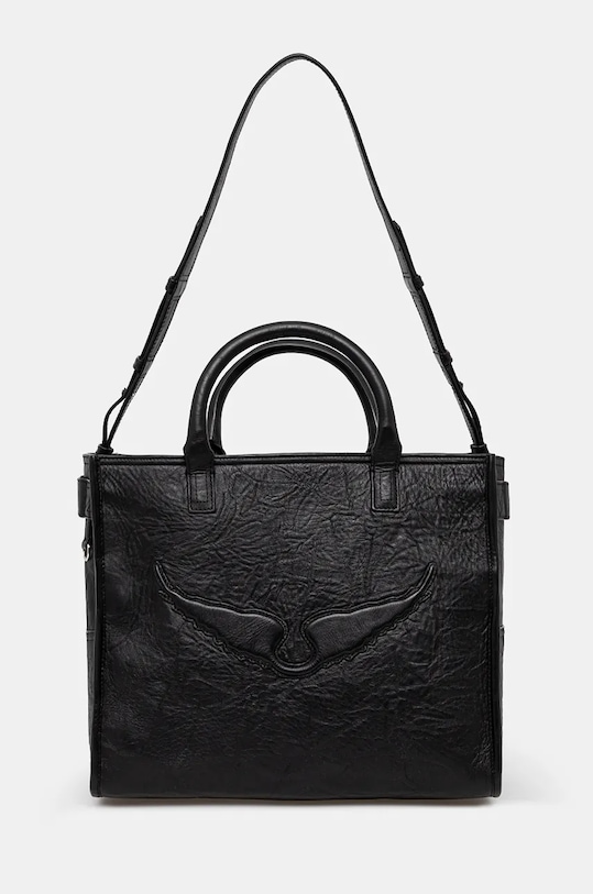 ZADIG&VOLTAIRE torebka skórzana skóra licowa czarny LWBA02577