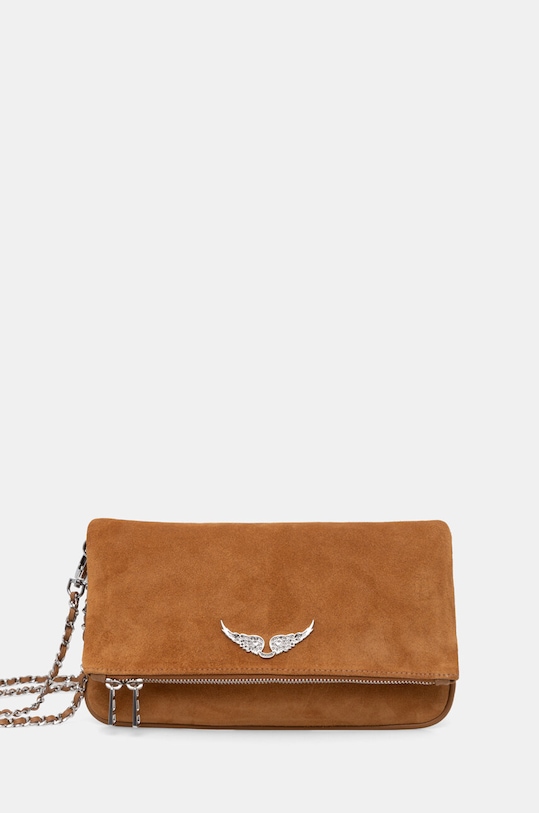 Τσάντα σουέτ ZADIG&VOLTAIRE δέρμα σαμουά κίτρινο LWBA00056