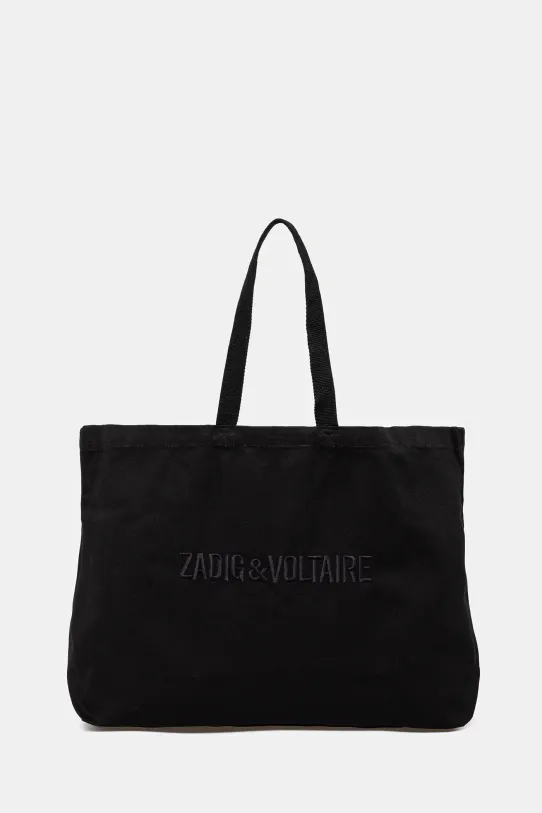 ZADIG&VOLTAIRE geanta de bumbac incape in A4 negru OWLI00021