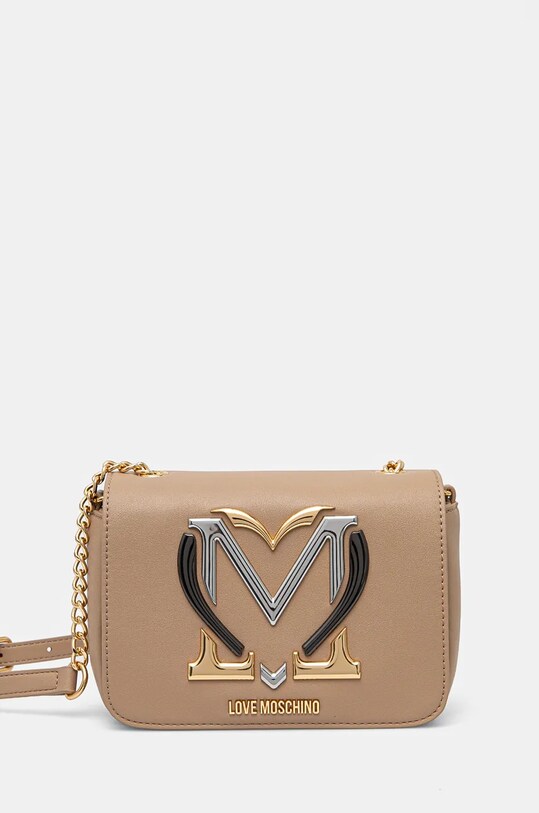 Torba Love Moschino natpis bež JC4332PP0L