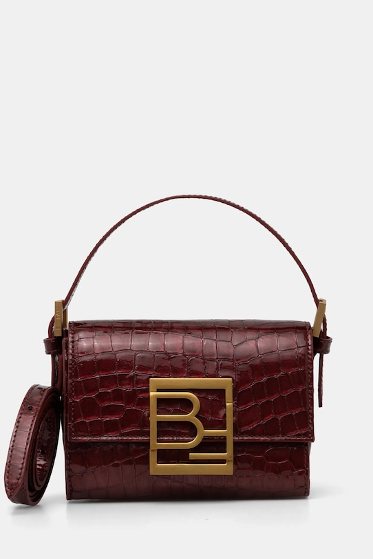 Δερμάτινη τσάντα By Far Fran δεν χωράει Α4 μπορντό MWBTH001CL033BR045PL