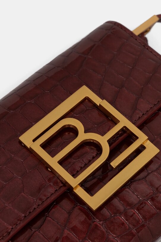 Δερμάτινη τσάντα By Far Fran MWBTH001CL033BR045PL μπορντό