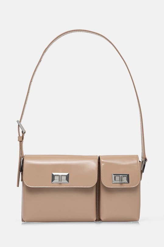 By Far torebka skórzana Billy nie mieści A4 beżowy 23PFBLYSTPWMED