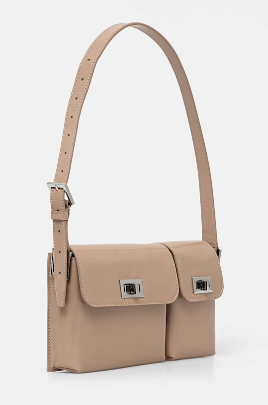 By Far torebka skórzana Billy 23PFBLYSTPWMED beżowy AW24
