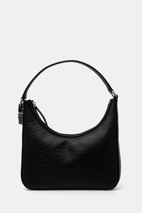 By Far poseta de piele Rhea uni negru MWBSB027CL031BK001PL