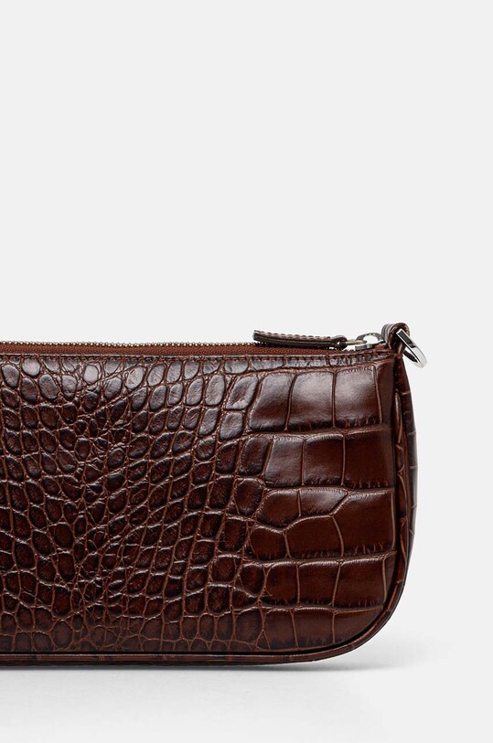 Accesorii By Far poseta de piele Rachel 18FWRCLSNEDMED maro