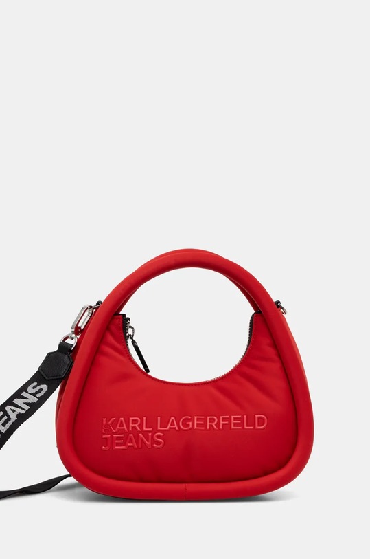 Kabelka Karl Lagerfeld Jeans hladký červená 246J3015