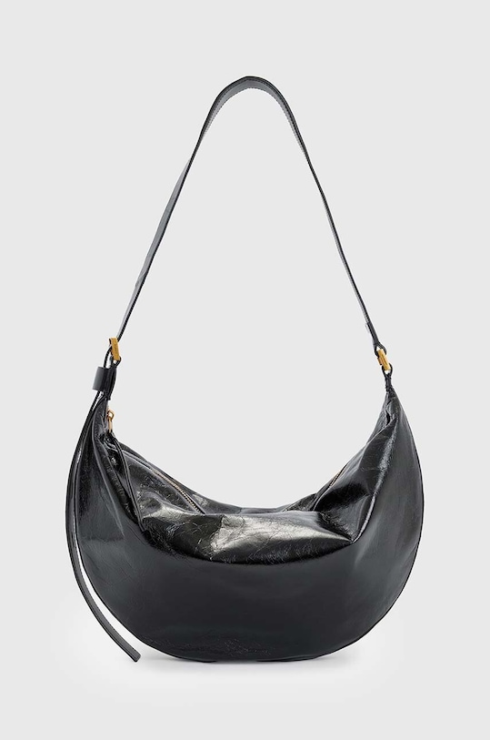 AllSaints poseta de piele HALF MOON uni negru W020XZ