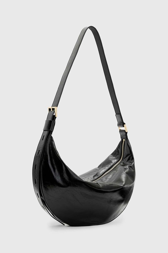AllSaints poseta de piele HALF MOON W020XZ negru SS25