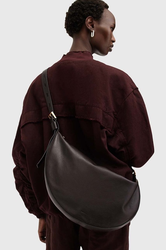 AllSaints torebka skórzana HALF MOON W052XB