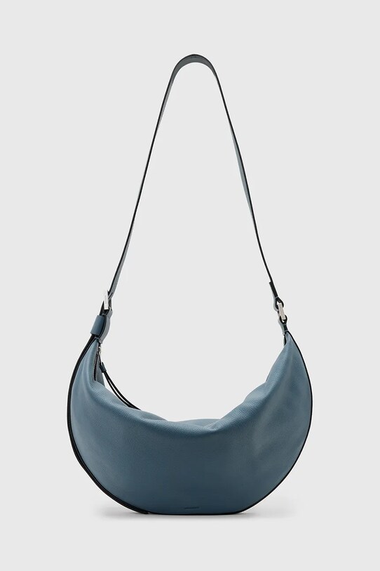 Kožna torba AllSaints HALF MOON bez uzorka plava W052XB