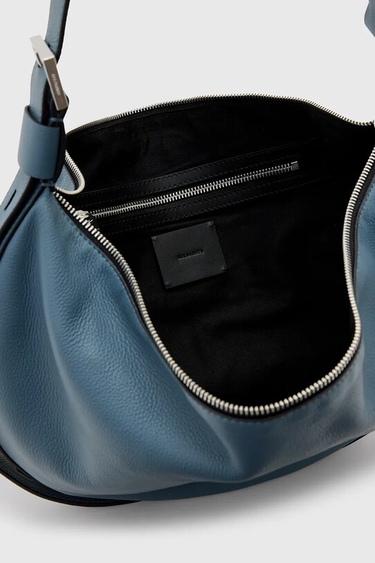 Kožna torba AllSaints HALF MOON W052XB plava