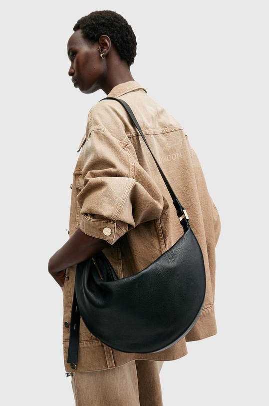 AllSaints torebka skórzana HALF MOON W052XB
