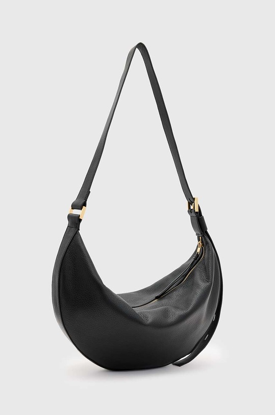 AllSaints torebka skórzana HALF MOON W052XB czarny AW25