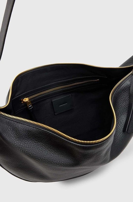 AllSaints torebka skórzana HALF MOON W052XB czarny