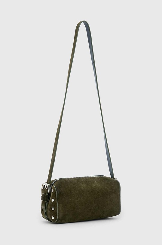 AllSaints geanta de mana din piele intoarsa MIRO W065XB verde AW24