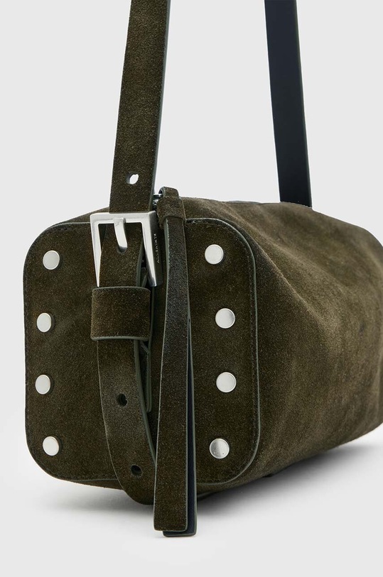 AllSaints geanta de mana din piele intoarsa MIRO verde W065XB