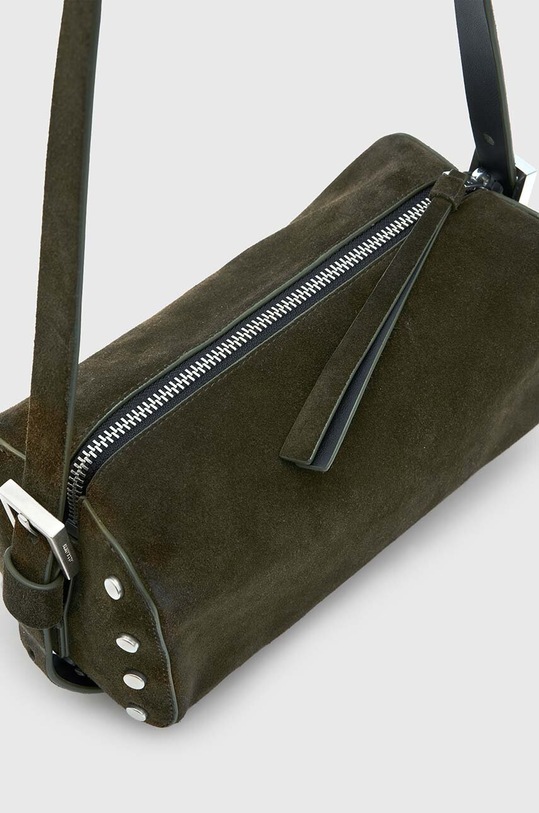 AllSaints geanta de mana din piele intoarsa MIRO W065XB verde