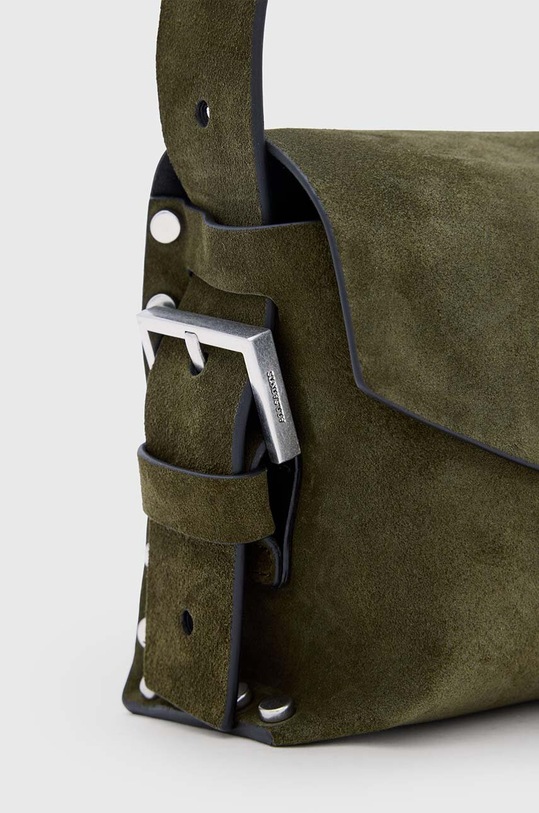 AllSaints geanta de mana din piele intoarsa MIRO W066XB verde