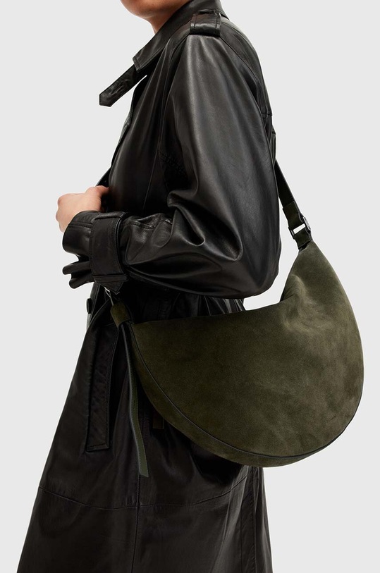 AllSaints geanta de mana din piele intoarsa HALF MOON W234XB