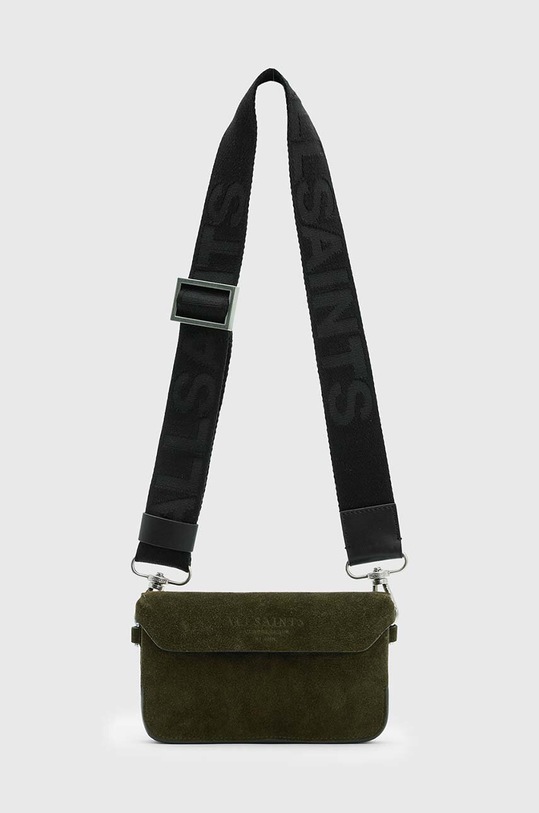 Semišová kabelka AllSaints ZOE semišová kůže černá W235XB