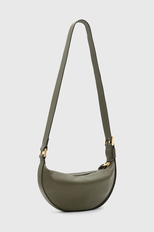 Accessori AllSaints borsa a mano in pelle HALF MOON W301XB verde