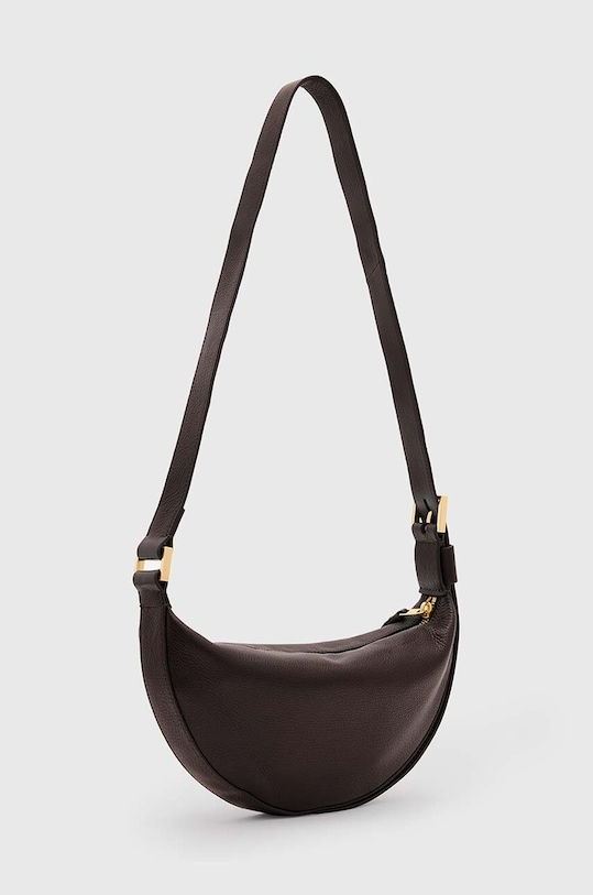 Kožna torba AllSaints HALF MOON W301XB smeđa NC25