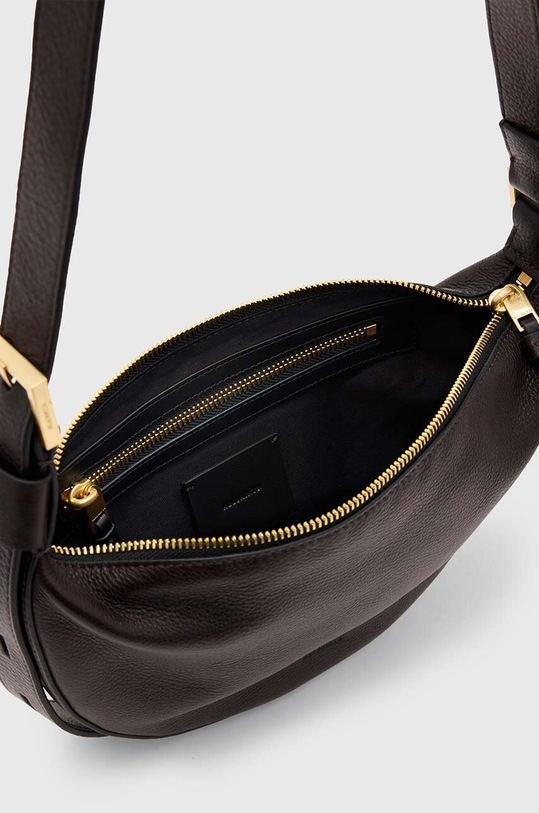 Kožna torba AllSaints HALF MOON W301XB smeđa