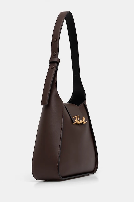 Кожена чанта Karl Lagerfeld 246W3004 кафяв AW24