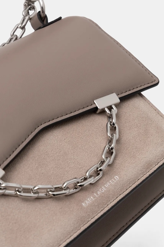 Аксесуари Шкіряна сумочка Karl Lagerfeld 246W3040 сірий