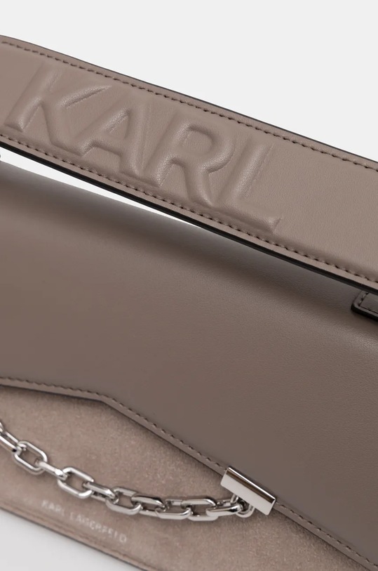Karl Lagerfeld torebka skórzana 246W3041 szary