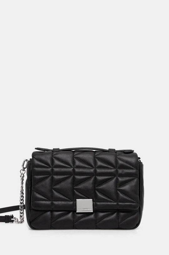Karl Lagerfeld borsa a mano in pelle applique nero 246W3086