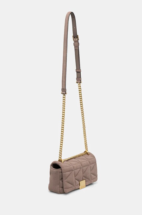 Semišová kabelka Karl Lagerfeld 246W3088 sivá AW24