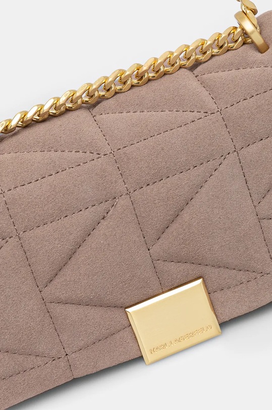 Semišová kabelka Karl Lagerfeld sivá 246W3088