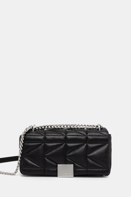 Karl Lagerfeld poseta de piele uni negru 246W3089