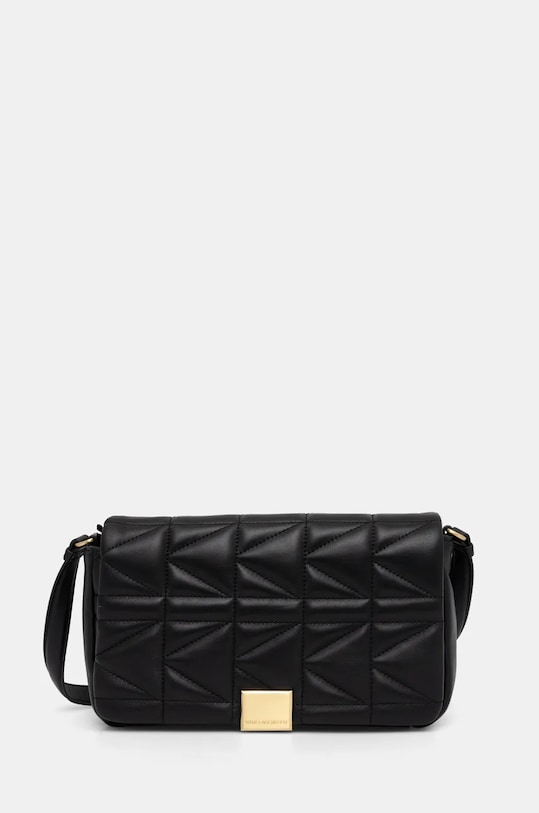 Шкіряна сумочка Karl Lagerfeld лицьова шкіра чорний 246W3091