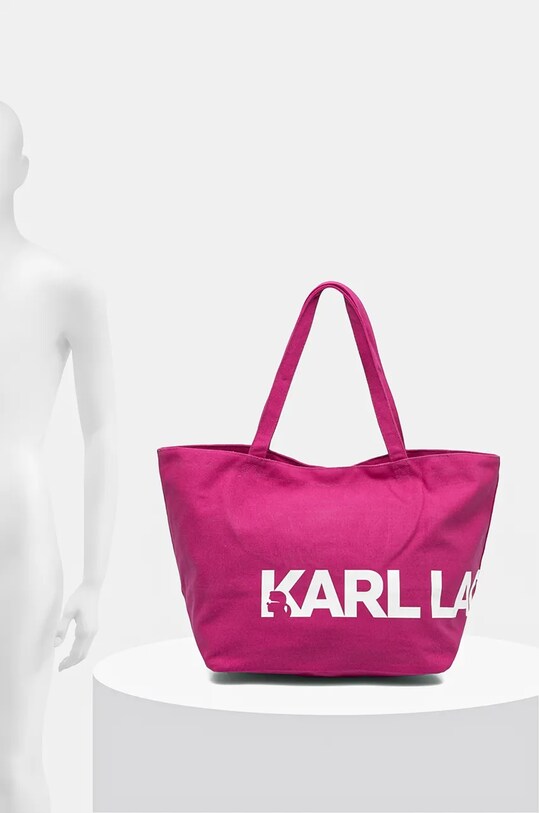 Karl Lagerfeld geanta de bumbac 246W3886 roz