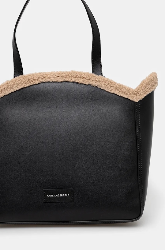 Αξεσουάρ Δερμάτινη τσάντα Karl Lagerfeld 246W3085 μαύρο