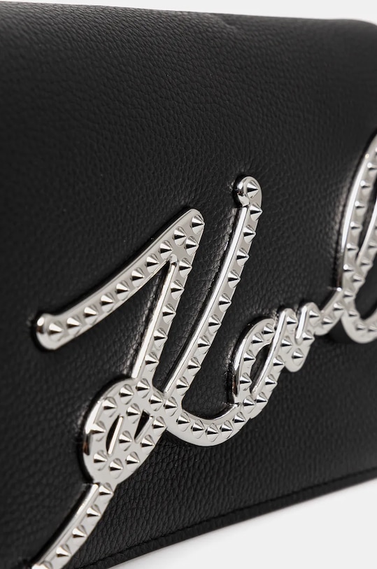 Kožená kabelka Karl Lagerfeld černá 246W3096