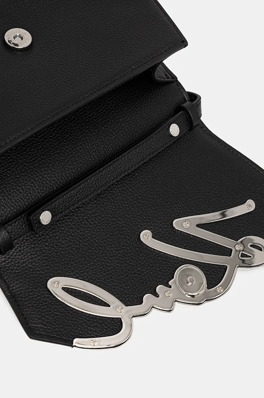 Kožená kabelka Karl Lagerfeld 246W3096 černá