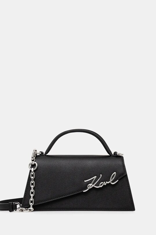 Шкіряна сумочка Karl Lagerfeld аплікація чорний 246W3099
