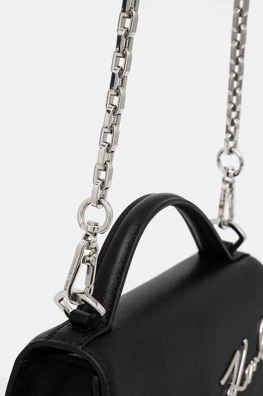 Accesorii Karl Lagerfeld poseta de piele 246W3099 negru