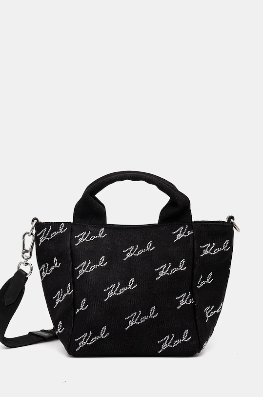 Kabelka Karl Lagerfeld nášivka čierna 246W3883