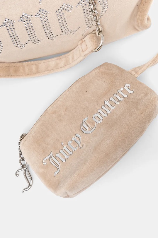 Juicy Couture torebka welurowa Kimberly beżowy BIJQL5465WPO.969